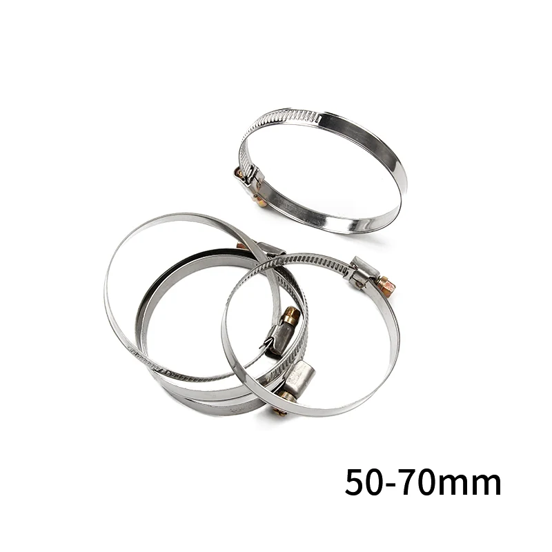5pcs Pipe Clamps Genuine Jubilee Stainless Steel Hose Clips Fuel Hose Pipe Clamps Worm Drive Durable Anti-oxidation Tube Clip