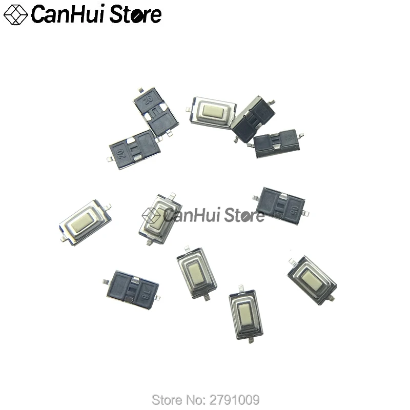 100Pcs/lot 3*6*2.5mm 3*6*2.5H 3x6x2.5mm 2Pin SMD Red/White Push Button Switch Microswitch Tact Switch For PCB