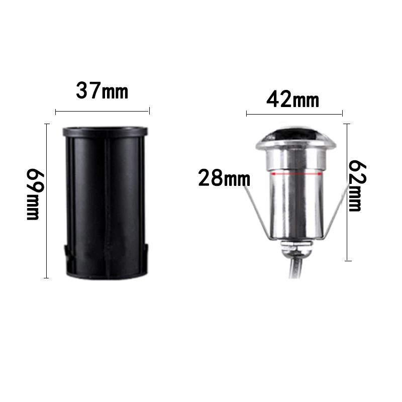 3W 5W LED Buried IP68 AC110V220V DC12V Outdoor Recessed Deck Light 1/2/3/4 Side View Underground Lamp Sidewalk Lighting