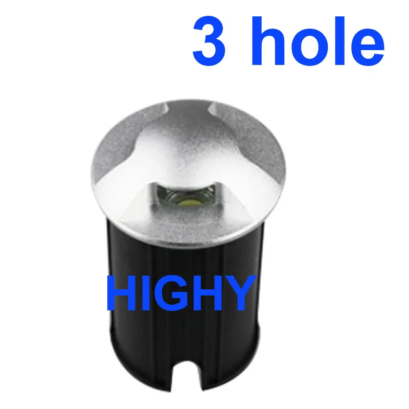 3W 5W LED Buried IP68 AC110V220V DC12V Outdoor Recessed Deck Light 1/2/3/4 Side View Underground Lamp Sidewalk Lighting