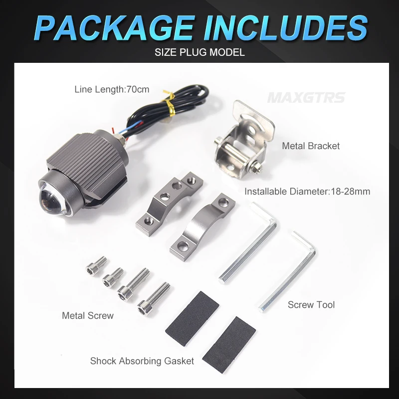 15W Super Bright Tri-model Motorcycle LED Headlight W/ Mini Projector Lens Car ATV Driving Foglight Auxiliary Spotlight