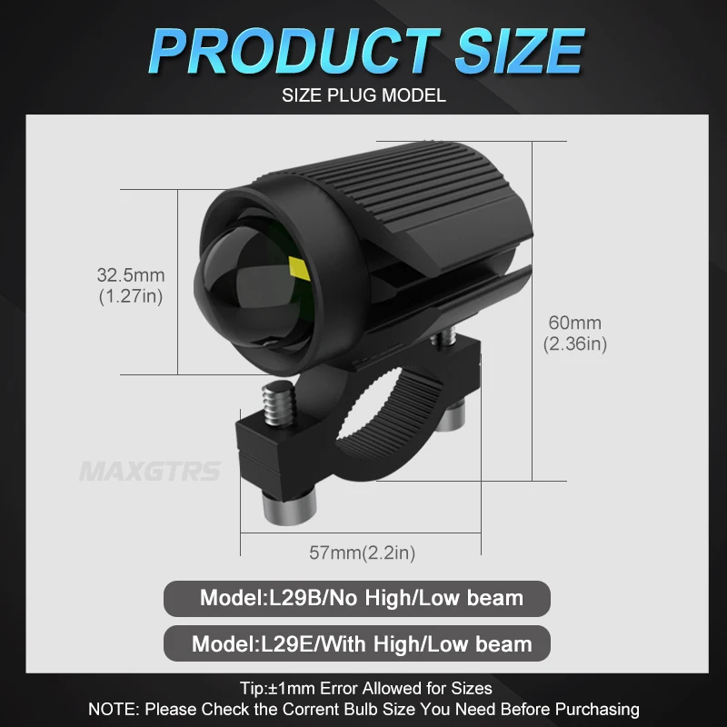 15W Super Bright Tri-model Motorcycle LED Headlight W/ Mini Projector Lens Car ATV Driving Foglight Auxiliary Spotlight