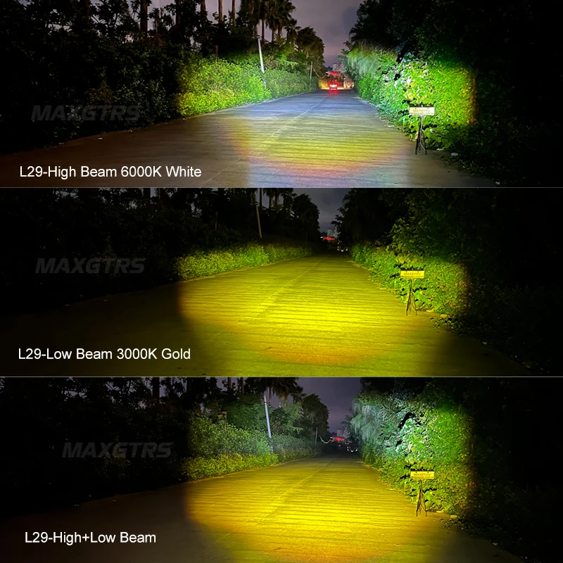 15W Super Bright Tri-model Motorcycle LED Headlight W/ Mini Projector Lens Car ATV Driving Foglight Auxiliary Spotlight