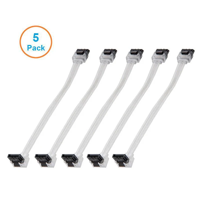 5pcs 10CM SATA 3.0 Harddrive 6Gb/s Serial ATA DATA Cable 90 Angled 180 Connector SATA3 SATAIII 6Gbps Hard Drive Disk,SSD Adapter