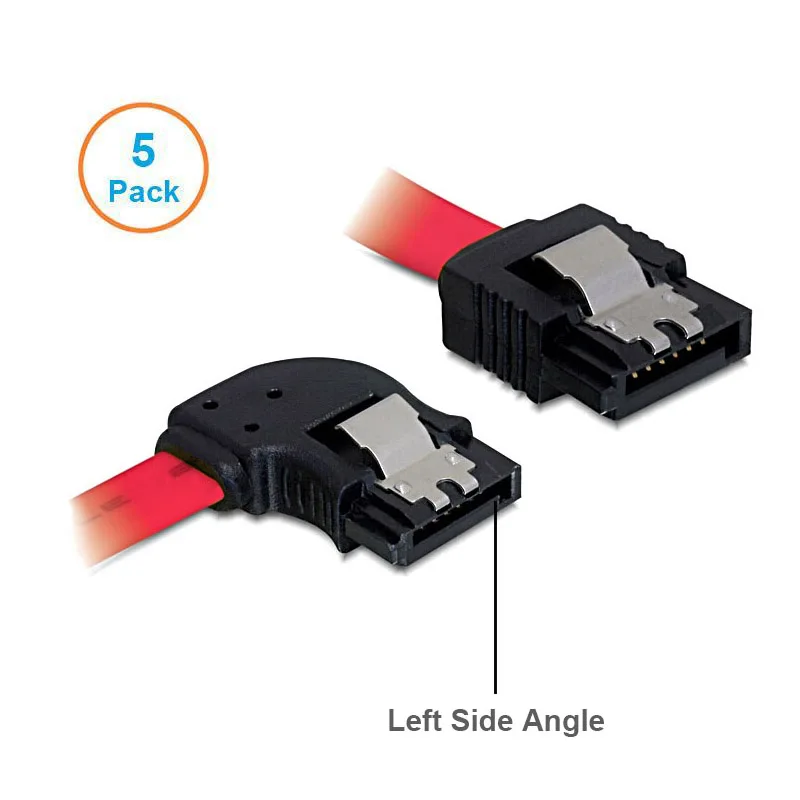 5pcs 10CM SATA 3.0 Harddrive 6Gb/s Serial ATA DATA Cable 90 Angled 180 Connector SATA3 SATAIII 6Gbps Hard Drive Disk,SSD Adapter