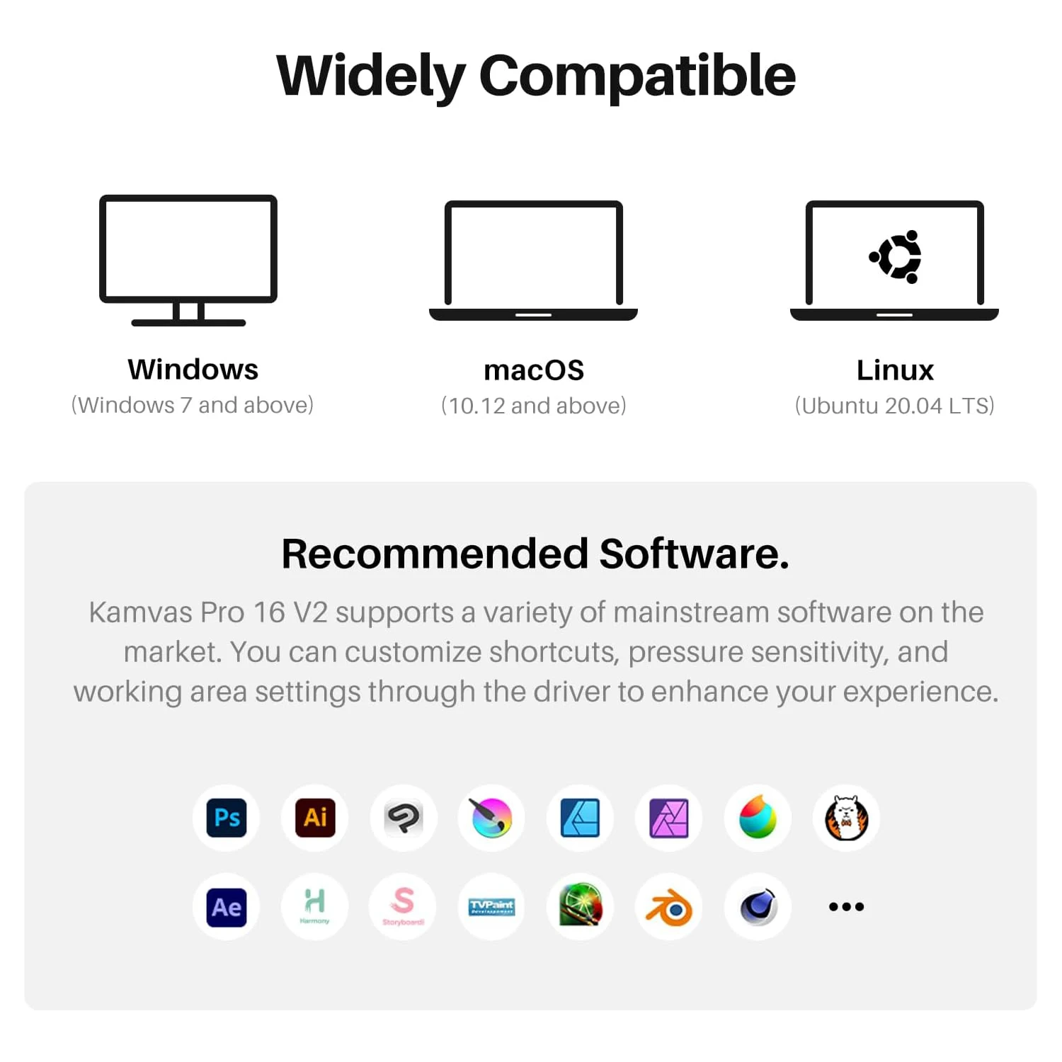 HUION Kamvas Pro 16 Graphics Tablet Display 120%sRGB Drawing Pen Tablet Monitor 8192 Levels Tilt Function Stylus Shortcut Keys
