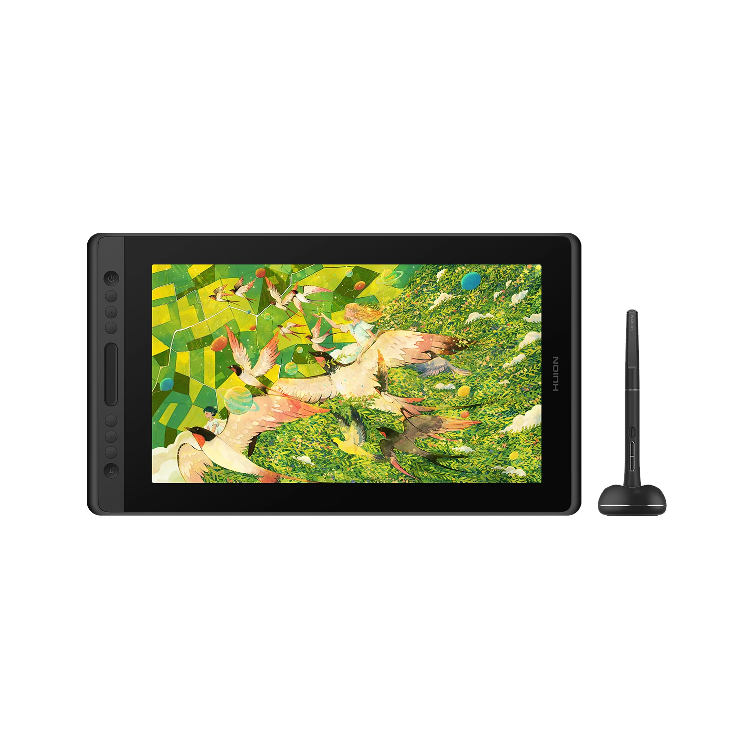 HUION Kamvas Pro 16 Graphics Tablet Display 120%sRGB Drawing Pen Tablet Monitor 8192 Levels Tilt Function Stylus Shortcut Keys