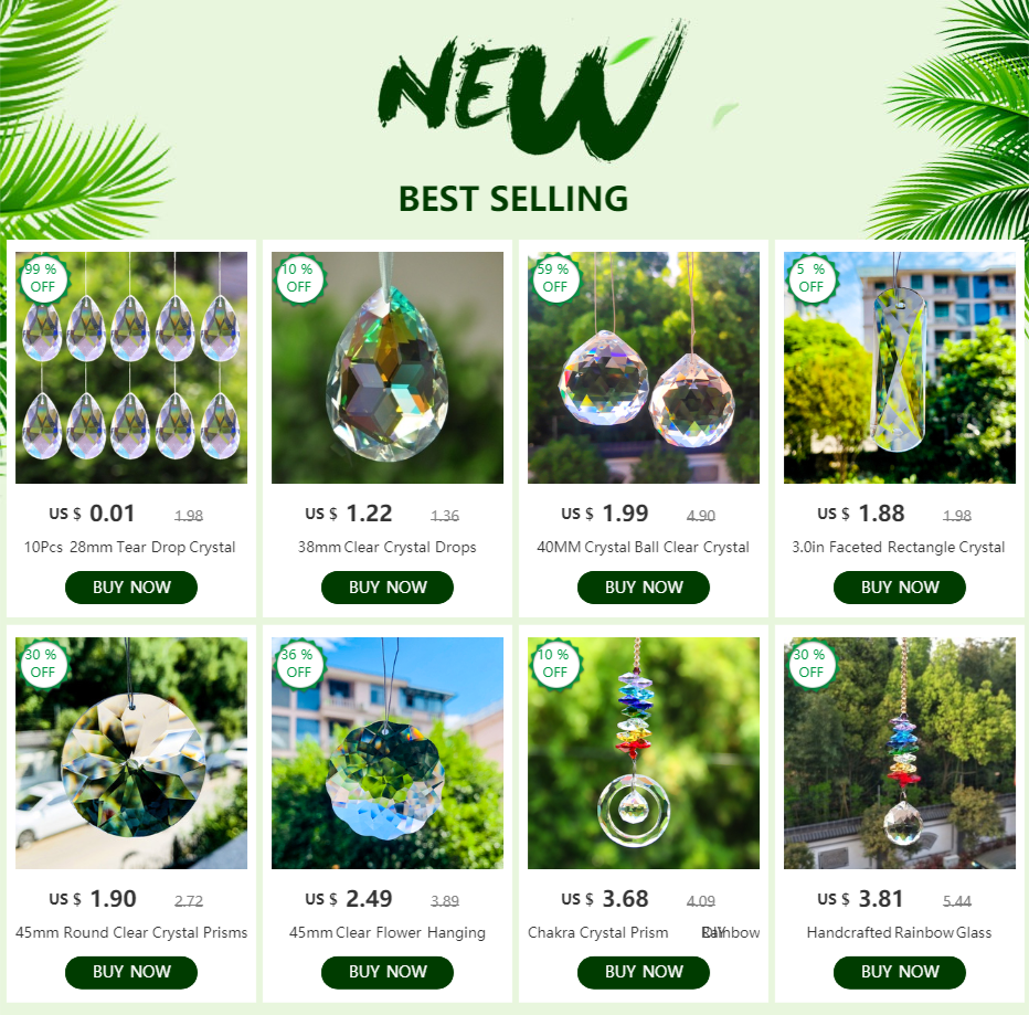 5PCS Crystal Pointed Beads Chandelier Crystals Lamp Prisms Icicle Glass Bead Suncatcher for Windows Decor DIY Hanging Pendant