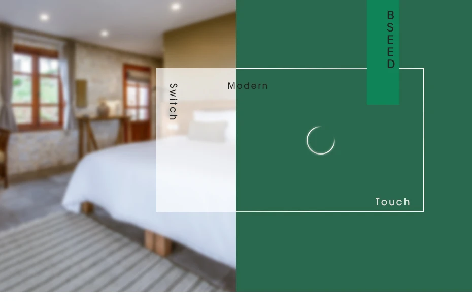 BSEED EU Double Wall Light Switches Touch Switch Wall Socket USB Type-C Charge Port Crystal Glass Panel Switch Blue Blacklight