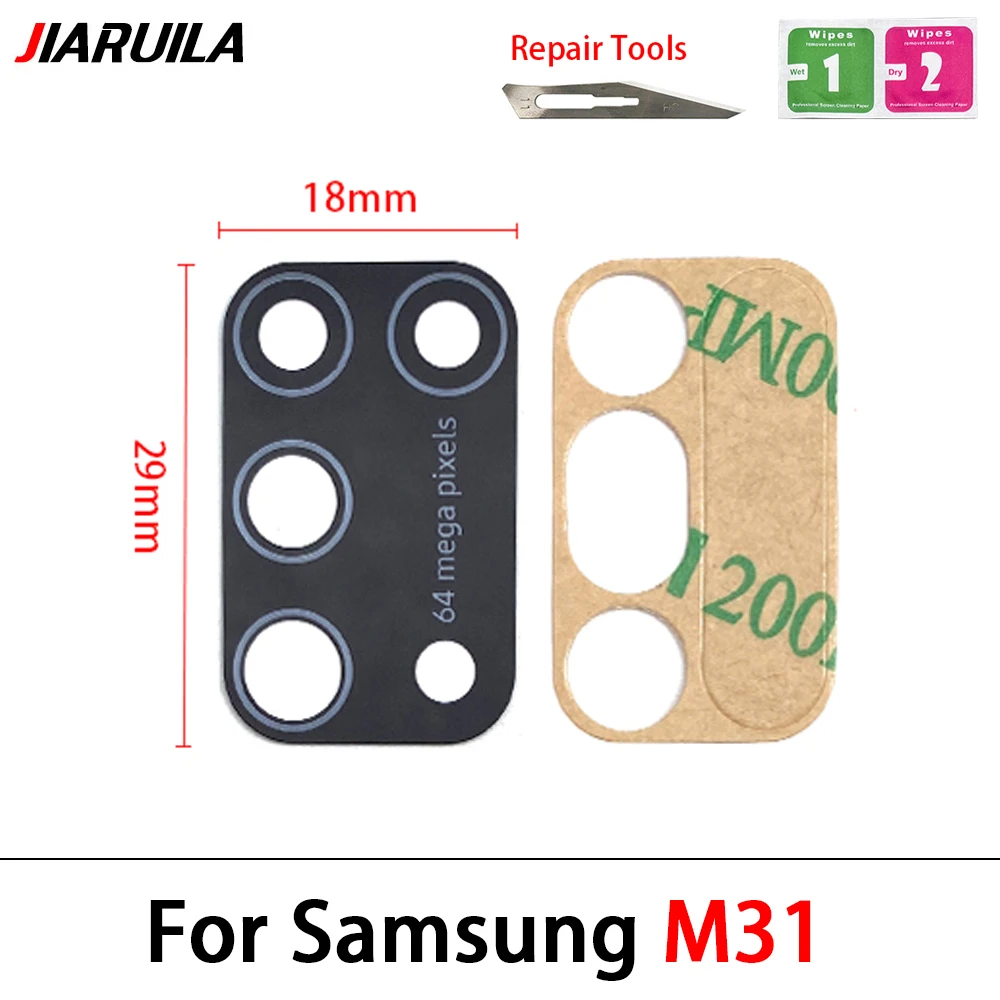 Rear Back Camera Glass Lens For Samsung Note 10 20 Ultra M31s S20 Fe M21 M31 M31S M51 Camera Glass With Glue Adhesive