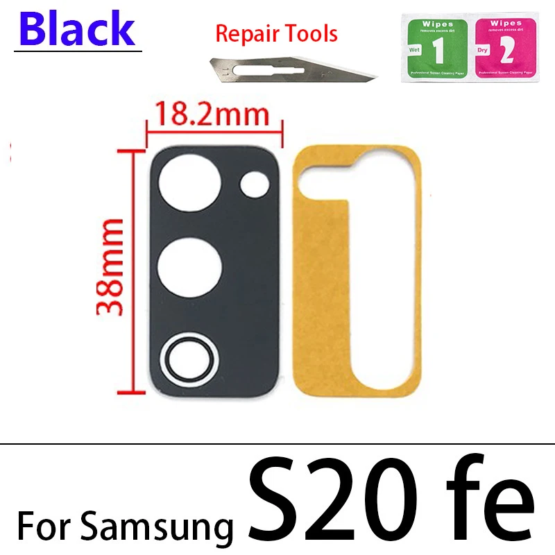 Rear Back Camera Glass Lens For Samsung Note 10 20 Ultra M31s S20 Fe M21 M31 M31S M51 Camera Glass With Glue Adhesive