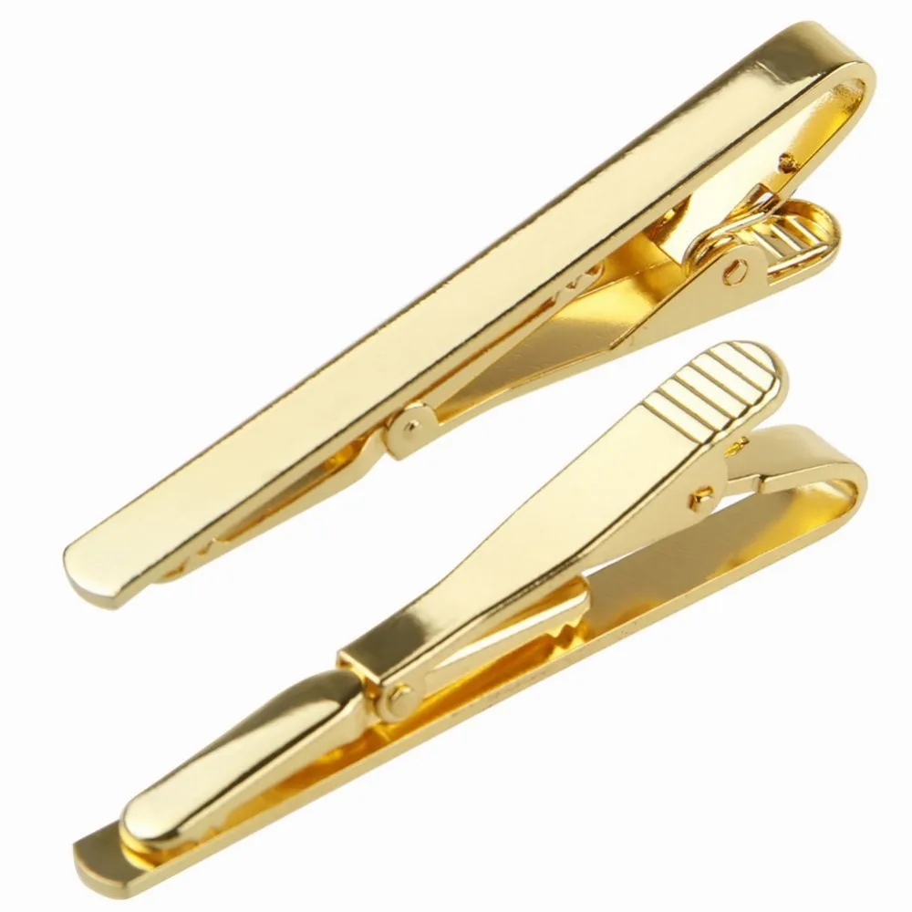 New Men Metal Silver Gold Simple Necktie Tie Bar Clasp Clip Clamp Pin Men Stainless Steel For Business Necktie Tie Clasps