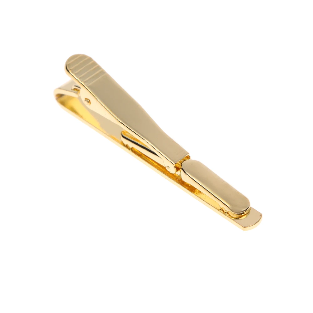 New Men Metal Silver Gold Simple Necktie Tie Bar Clasp Clip Clamp Pin Men Stainless Steel For Business Necktie Tie Clasps