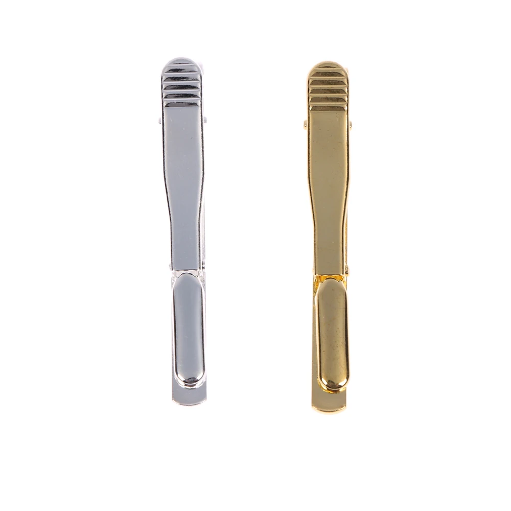New Men Metal Silver Gold Simple Necktie Tie Bar Clasp Clip Clamp Pin Men Stainless Steel For Business Necktie Tie Clasps