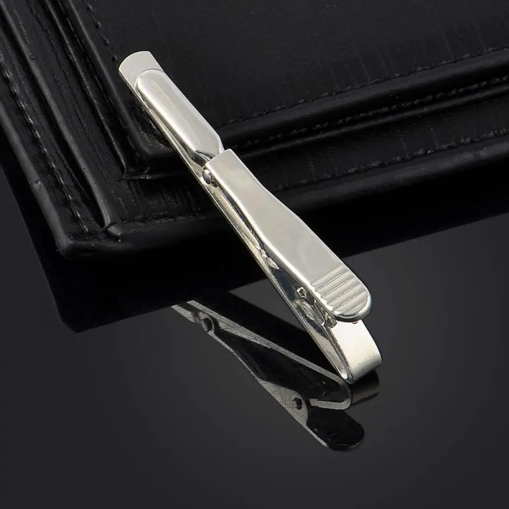 New Men Metal Silver Gold Simple Necktie Tie Bar Clasp Clip Clamp Pin Men Stainless Steel For Business Necktie Tie Clasps