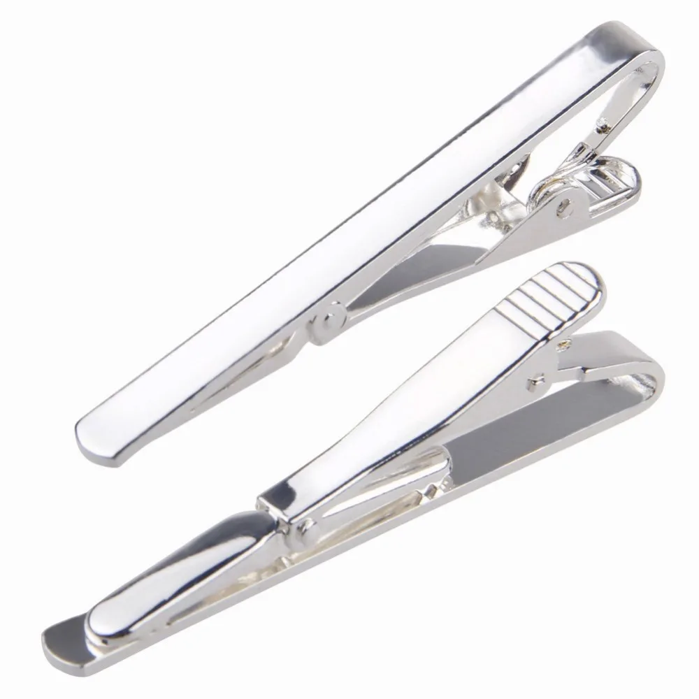 New Men Metal Silver Gold Simple Necktie Tie Bar Clasp Clip Clamp Pin Men Stainless Steel For Business Necktie Tie Clasps