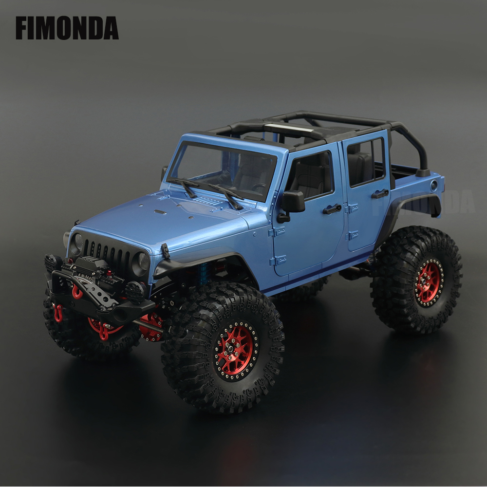 1:10 Scale Wrangler Convertible Hard Body Kit 313mm Wheelbase for 1/10 RC Crawler Axial SCX10 Rubicon TRX4 Redcat GEN8