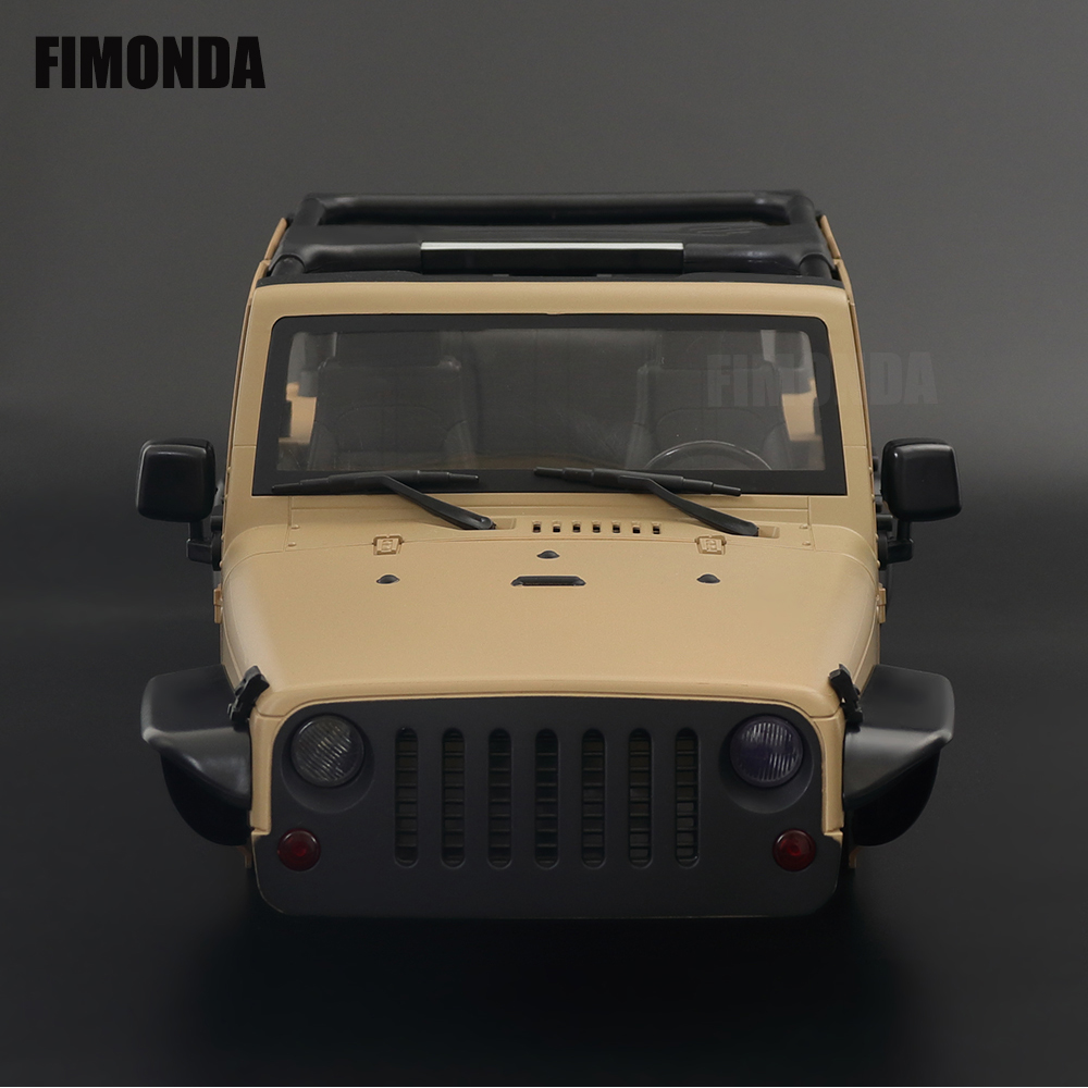 1:10 Scale Wrangler Convertible Hard Body Kit 313mm Wheelbase for 1/10 RC Crawler Axial SCX10 Rubicon TRX4 Redcat GEN8