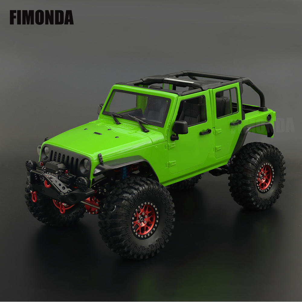 1:10 Scale Wrangler Convertible Hard Body Kit 313mm Wheelbase for 1/10 RC Crawler Axial SCX10 Rubicon TRX4 Redcat GEN8