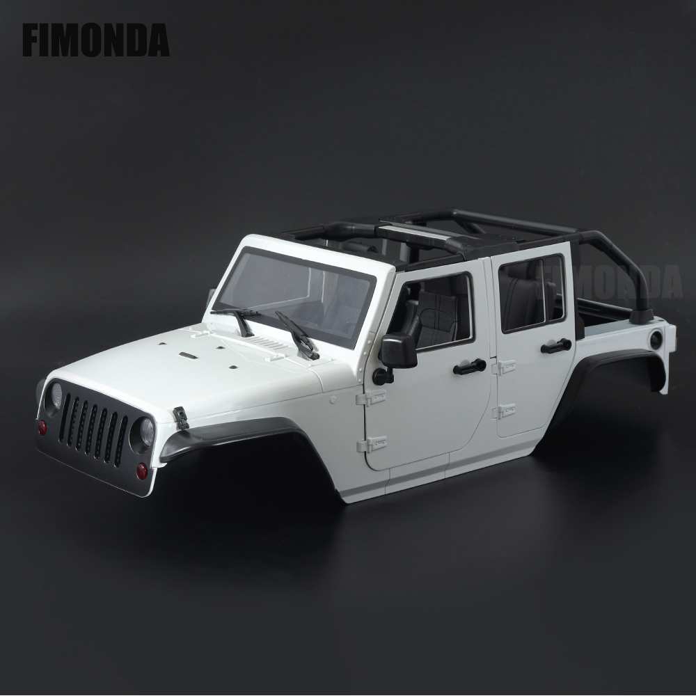 1:10 Scale Wrangler Convertible Hard Body Kit 313mm Wheelbase for 1/10 RC Crawler Axial SCX10 Rubicon TRX4 Redcat GEN8