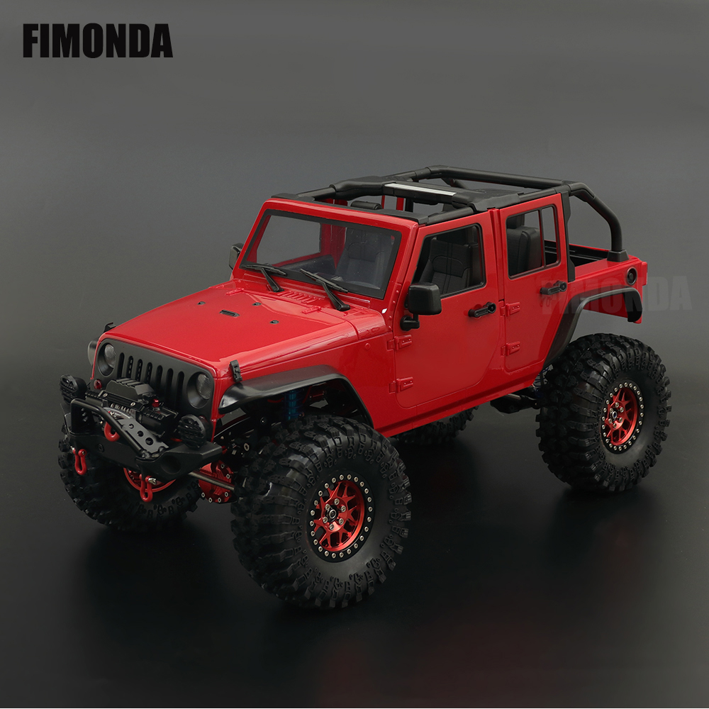 1:10 Scale Wrangler Convertible Hard Body Kit 313mm Wheelbase for 1/10 RC Crawler Axial SCX10 Rubicon TRX4 Redcat GEN8