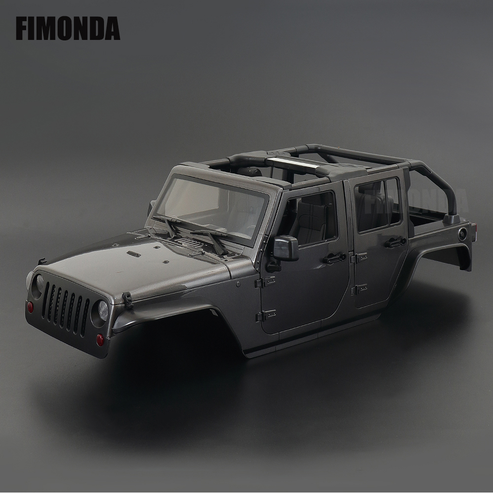 1:10 Scale Wrangler Convertible Hard Body Kit 313mm Wheelbase for 1/10 RC Crawler Axial SCX10 Rubicon TRX4 Redcat GEN8