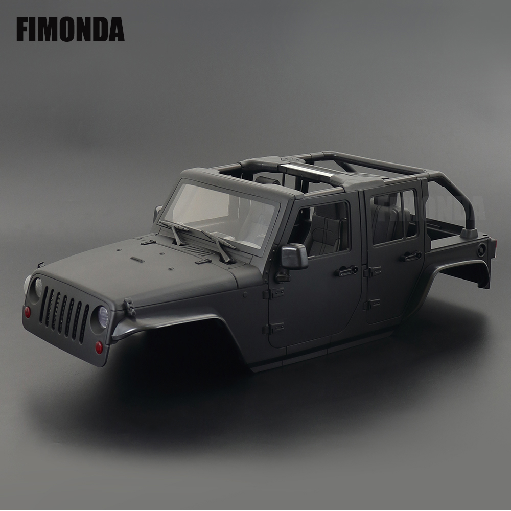 1:10 Scale Wrangler Convertible Hard Body Kit 313mm Wheelbase for 1/10 RC Crawler Axial SCX10 Rubicon TRX4 Redcat GEN8