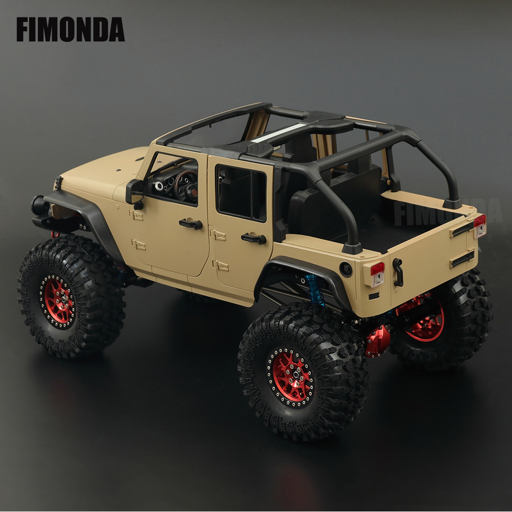 1:10 Scale Wrangler Convertible Hard Body Kit 313mm Wheelbase for 1/10 RC Crawler Axial SCX10 Rubicon TRX4 Redcat GEN8