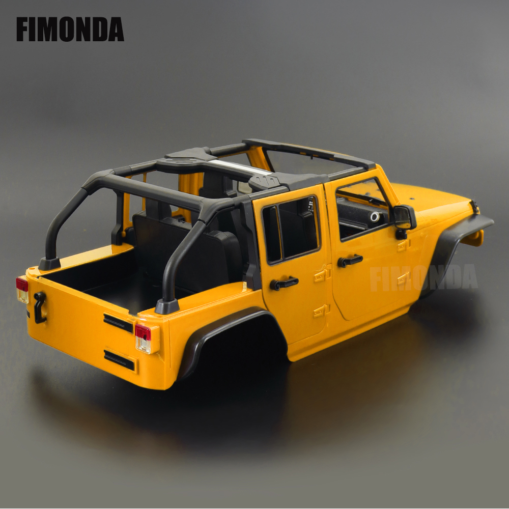 1:10 Scale Wrangler Convertible Hard Body Kit 313mm Wheelbase for 1/10 RC Crawler Axial SCX10 Rubicon TRX4 Redcat GEN8