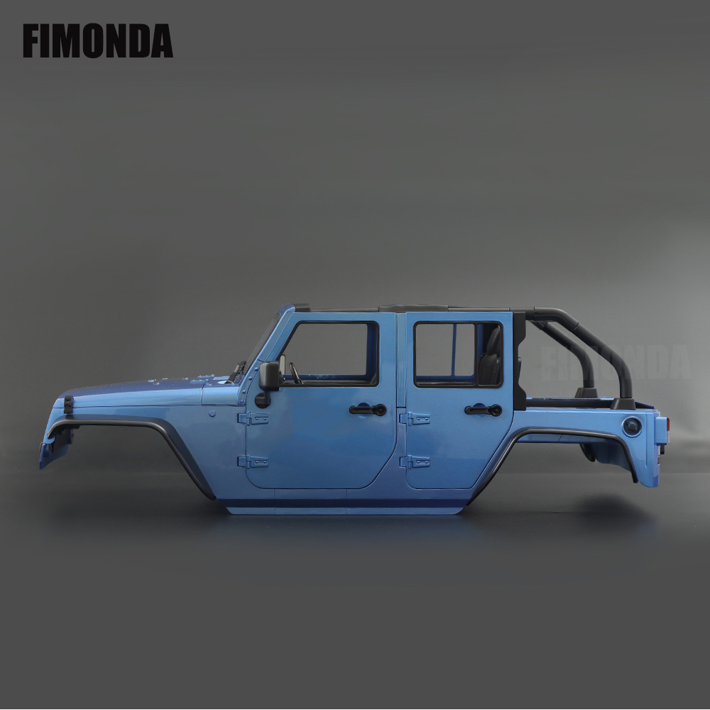 1:10 Scale Wrangler Convertible Hard Body Kit 313mm Wheelbase for 1/10 RC Crawler Axial SCX10 Rubicon TRX4 Redcat GEN8