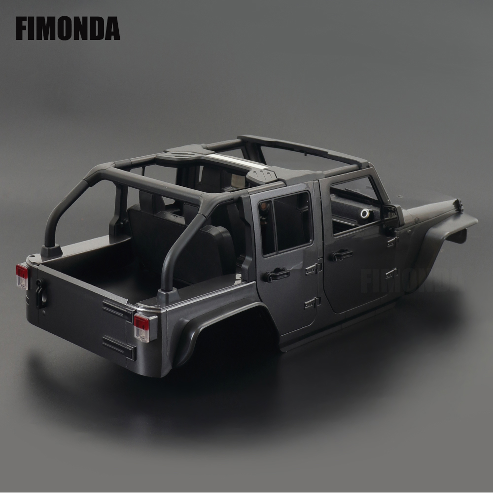 1:10 Scale Wrangler Convertible Hard Body Kit 313mm Wheelbase for 1/10 RC Crawler Axial SCX10 Rubicon TRX4 Redcat GEN8