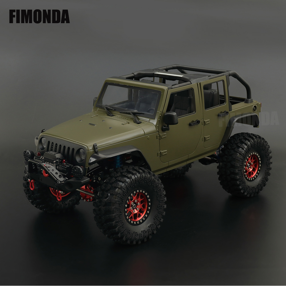 1:10 Scale Wrangler Convertible Hard Body Kit 313mm Wheelbase for 1/10 RC Crawler Axial SCX10 Rubicon TRX4 Redcat GEN8