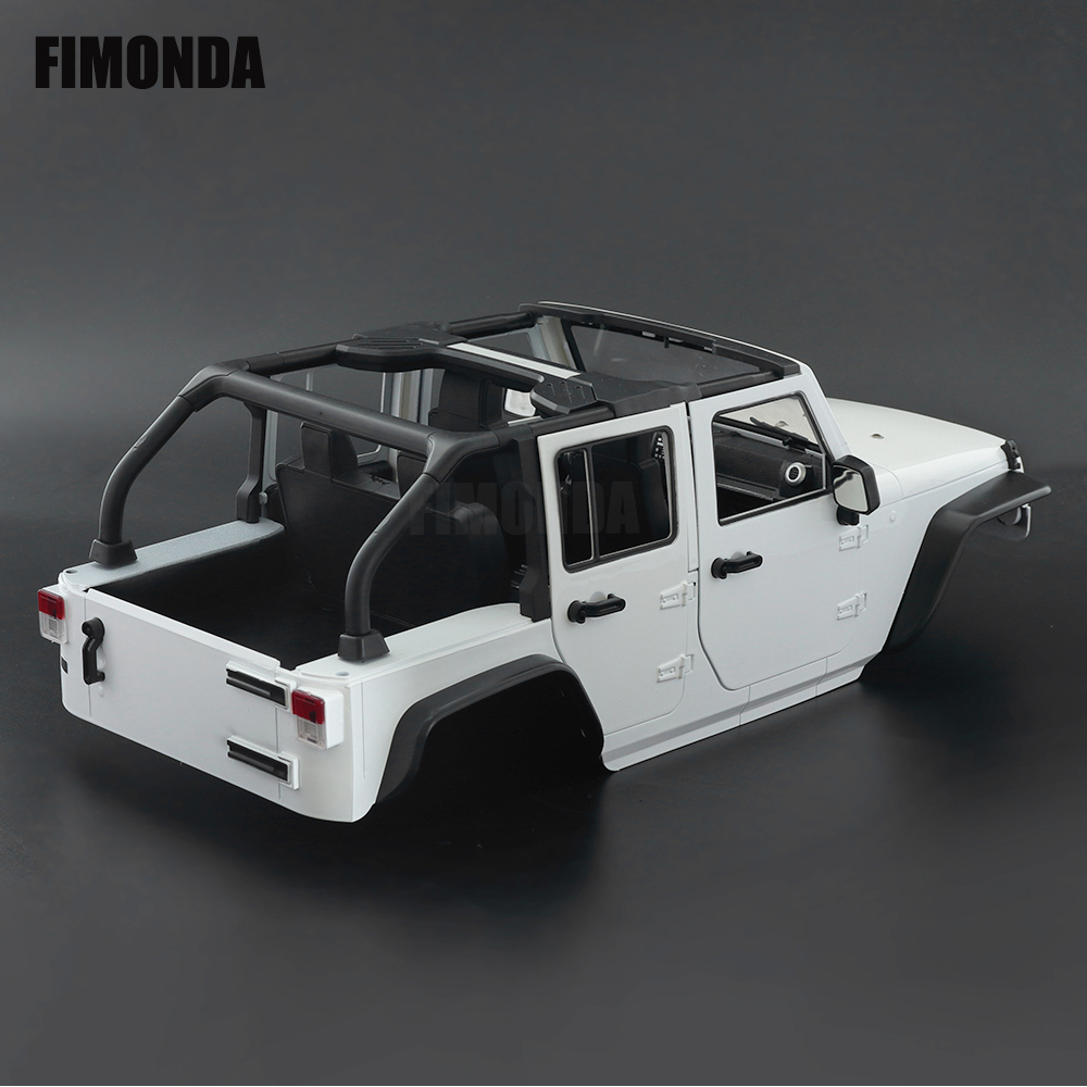 1:10 Scale Wrangler Convertible Hard Body Kit 313mm Wheelbase for 1/10 RC Crawler Axial SCX10 Rubicon TRX4 Redcat GEN8