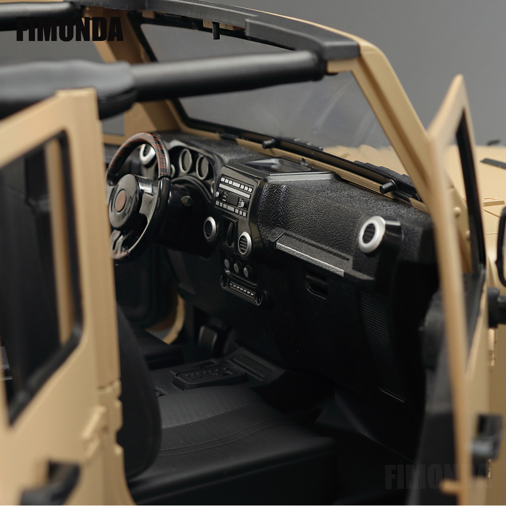 1:10 Scale Wrangler Convertible Hard Body Kit 313mm Wheelbase for 1/10 RC Crawler Axial SCX10 Rubicon TRX4 Redcat GEN8