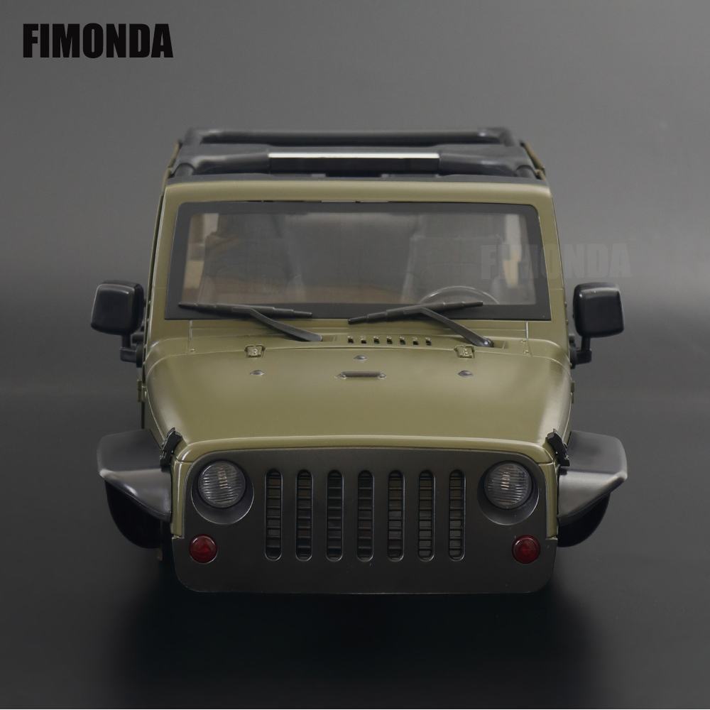 1:10 Scale Wrangler Convertible Hard Body Kit 313mm Wheelbase for 1/10 RC Crawler Axial SCX10 Rubicon TRX4 Redcat GEN8