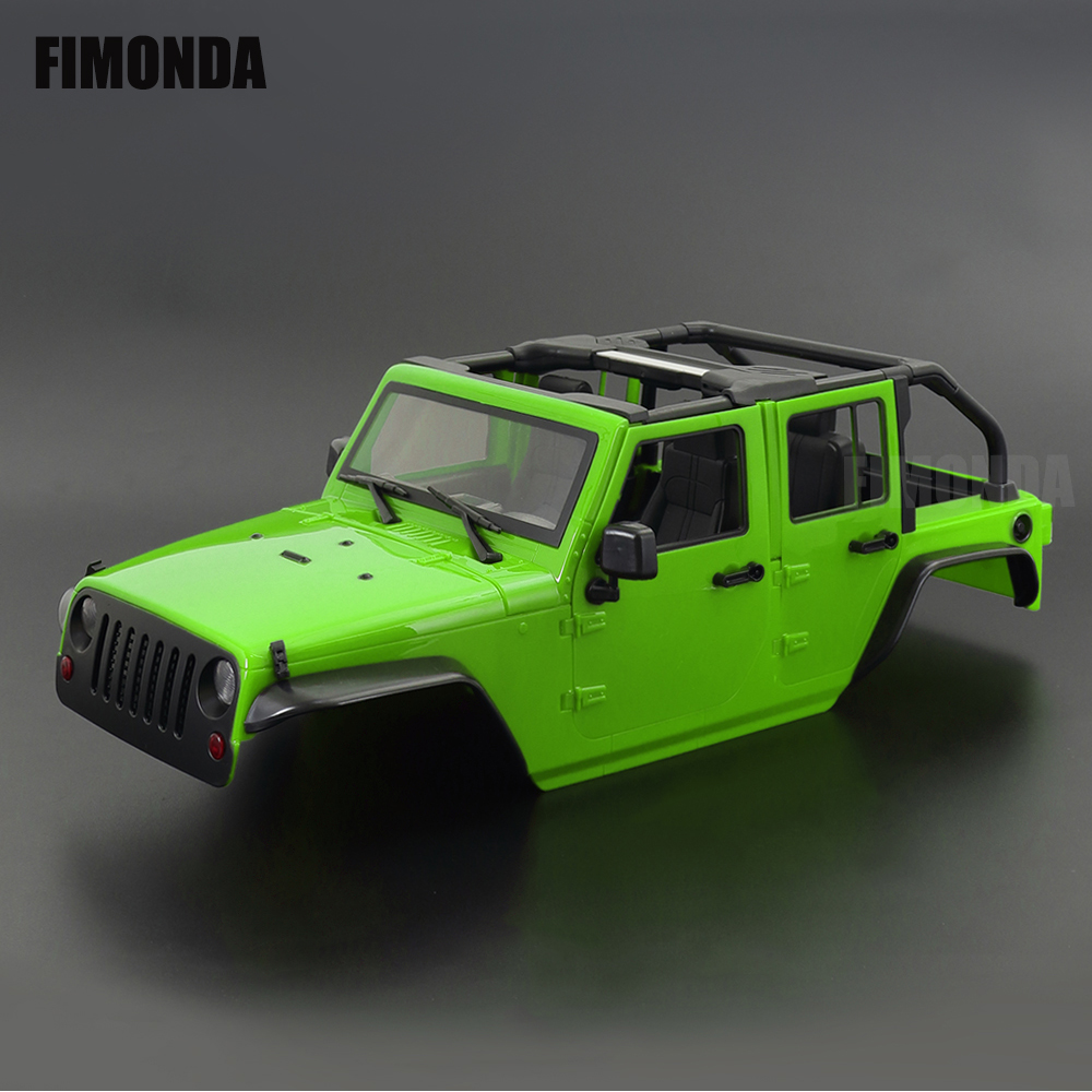 1:10 Scale Wrangler Convertible Hard Body Kit 313mm Wheelbase for 1/10 RC Crawler Axial SCX10 Rubicon TRX4 Redcat GEN8