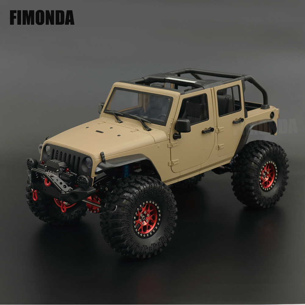 1:10 Scale Wrangler Convertible Hard Body Kit 313mm Wheelbase for 1/10 RC Crawler Axial SCX10 Rubicon TRX4 Redcat GEN8