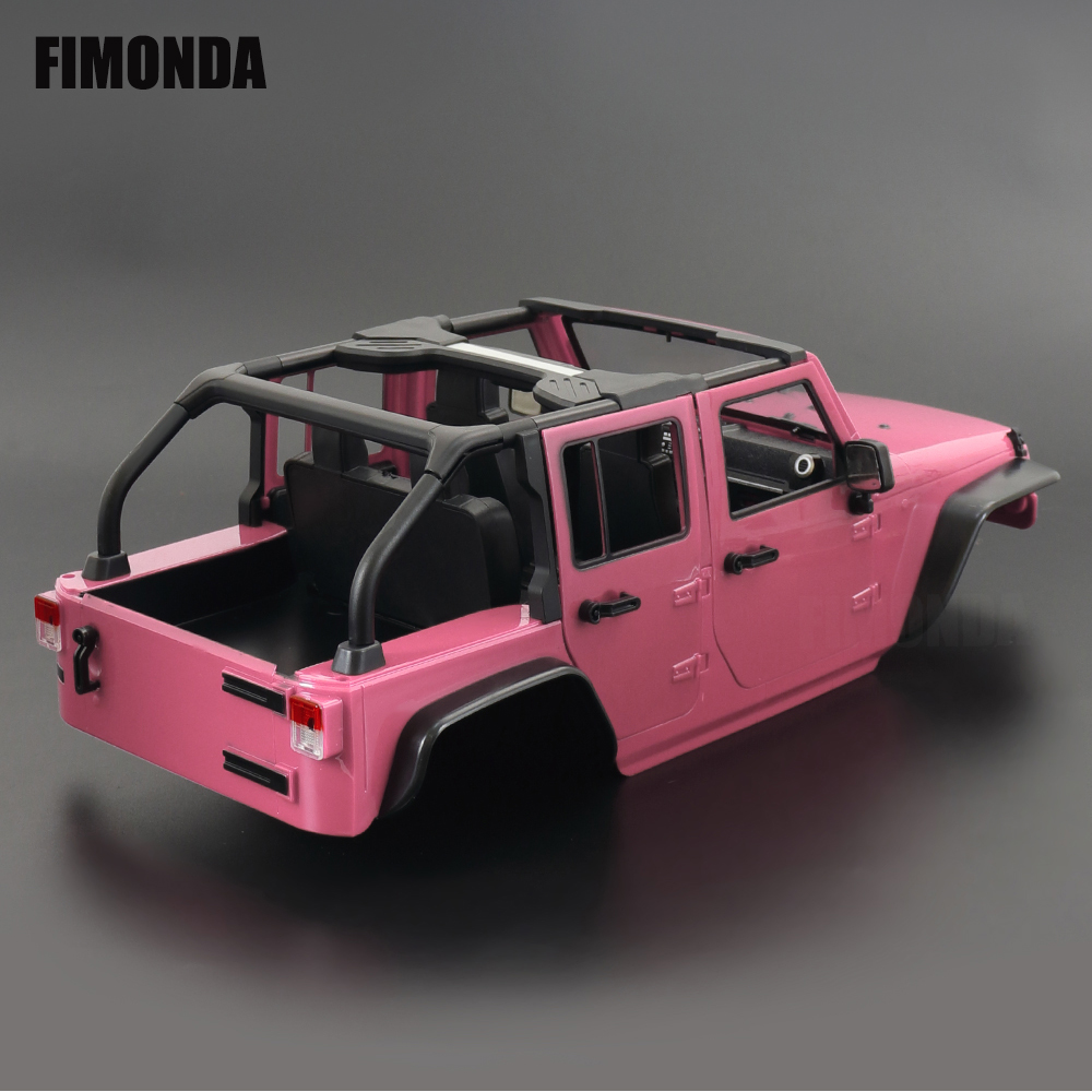 1:10 Scale Wrangler Convertible Hard Body Kit 313mm Wheelbase for 1/10 RC Crawler Axial SCX10 Rubicon TRX4 Redcat GEN8
