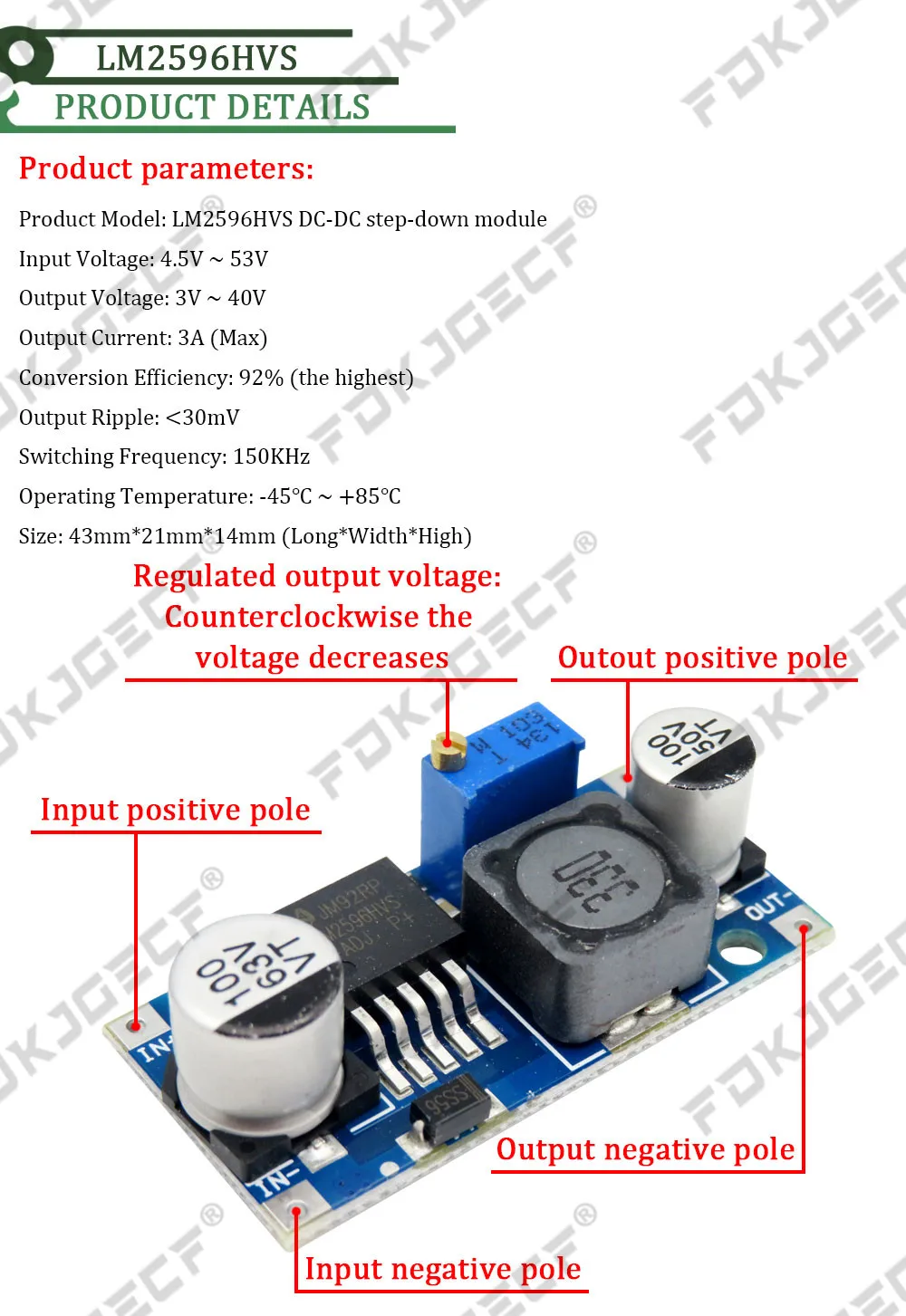 3A Adjustable DC-DC LM2596 LM2596S input 4V-35V Output 1.23V-30V dc-dc Step-down Power Supply Regulator module MP1584EN MINI360
