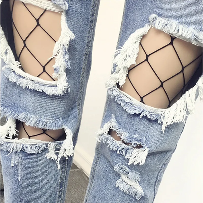 3XL Sexy Fishnet Tights Women Mesh Stockings Hollow Out Women Fish Net Pantyhose Club Party Hosiery Female Lolita White Stocking