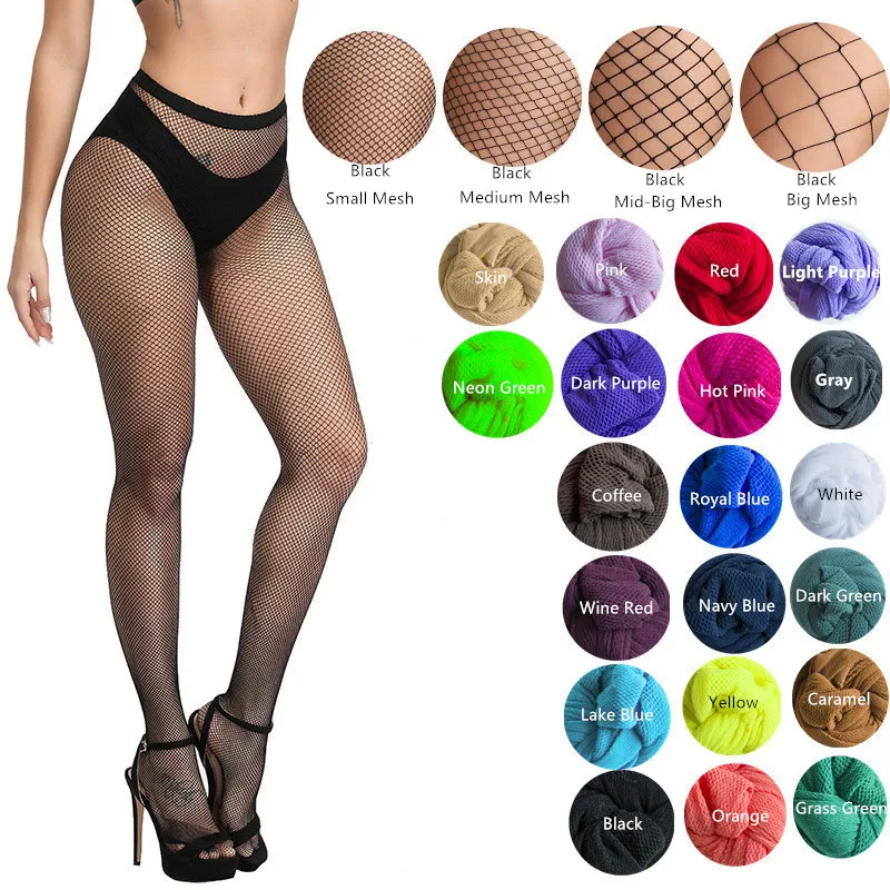 3XL Sexy Fishnet Tights Women Mesh Stockings Hollow Out Women Fish Net Pantyhose Club Party Hosiery Female Lolita White Stocking