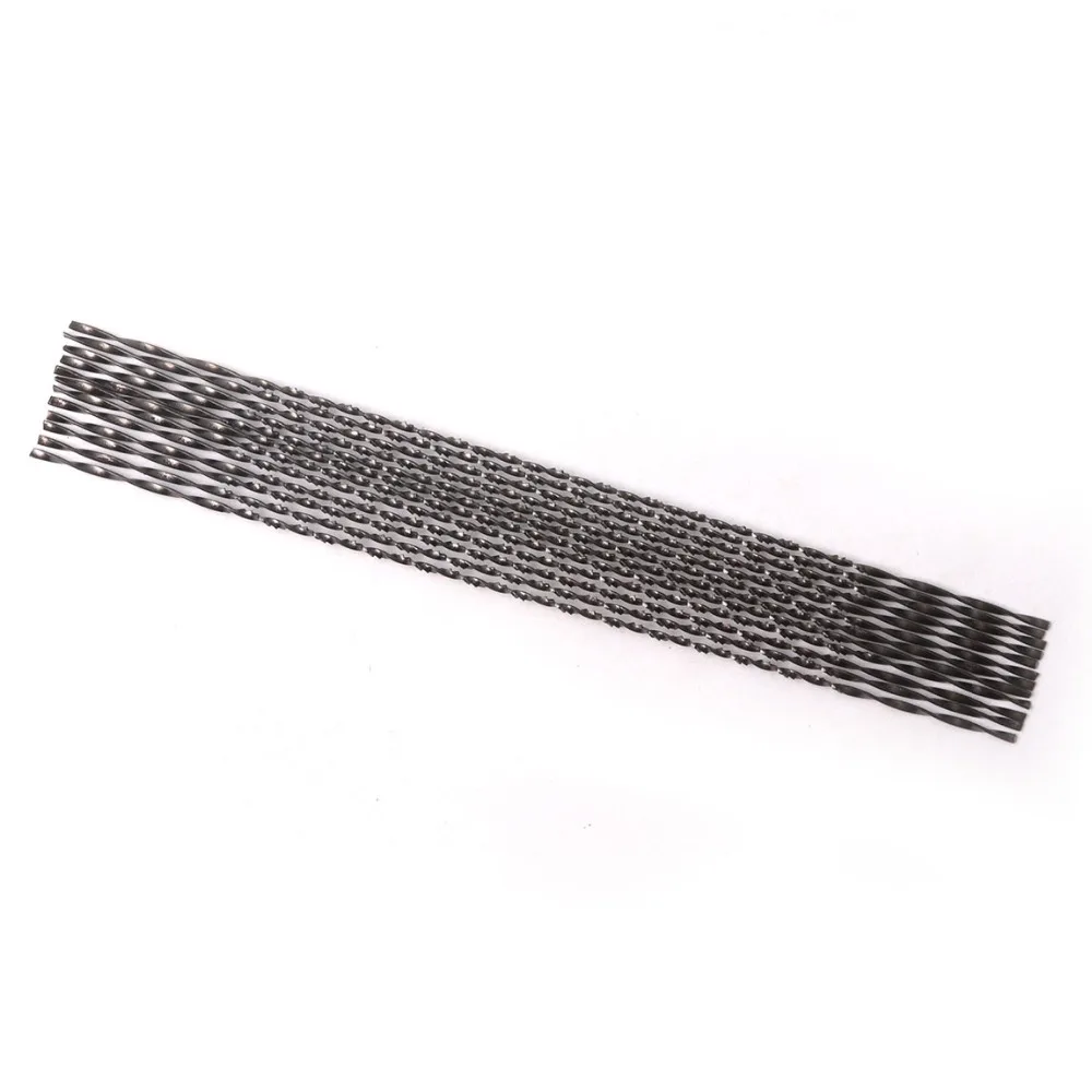 10Pcs 130mm 2#/3#/7#/8# Scroll Saw Blades Spiral Teeth Wood Saw Blades Steel Wire Metal Cutting Hand Craft Tools For Carving