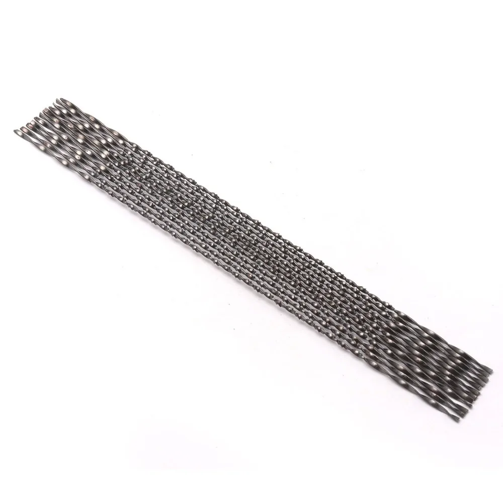 10Pcs 130mm 2#/3#/7#/8# Scroll Saw Blades Spiral Teeth Wood Saw Blades Steel Wire Metal Cutting Hand Craft Tools For Carving