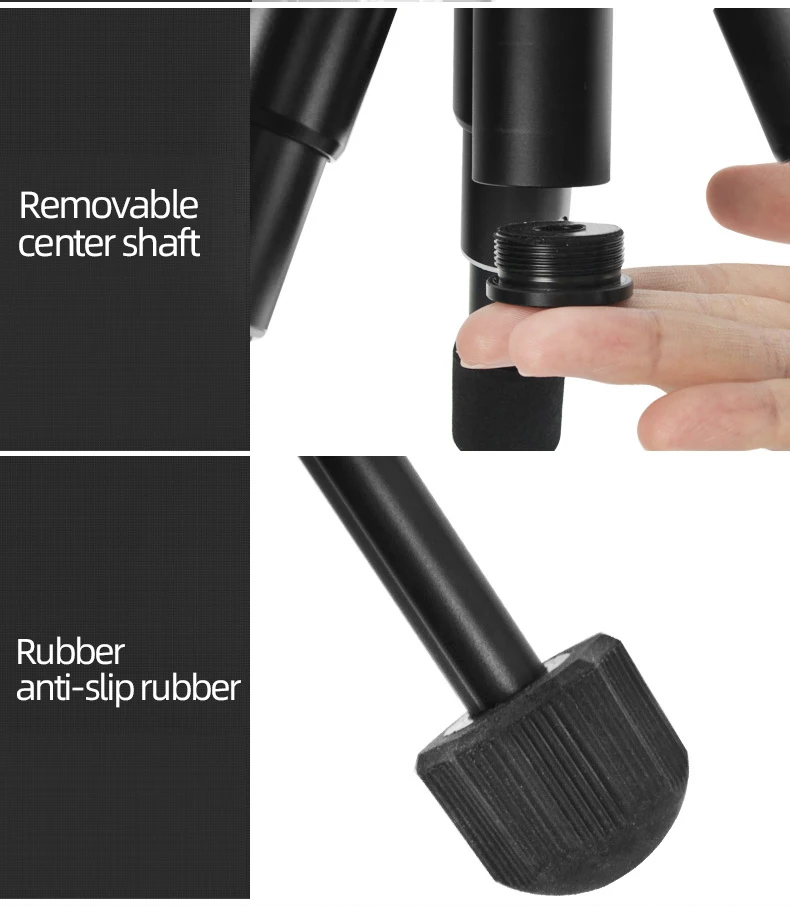 Portable Mini Tripods Profesional Aluminum Stand Live Video Recording For Universal SLR Camera Smartphone