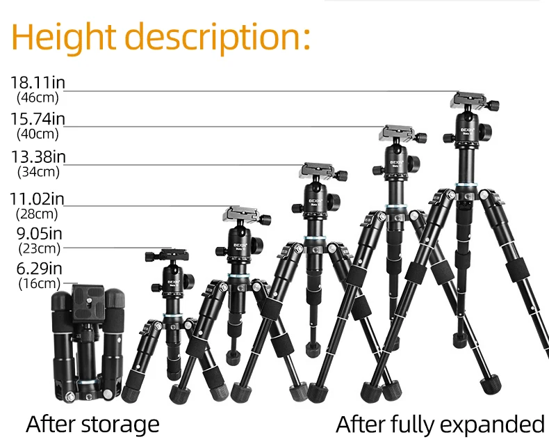 Portable Mini Tripods Profesional Aluminum Stand Live Video Recording For Universal SLR Camera Smartphone