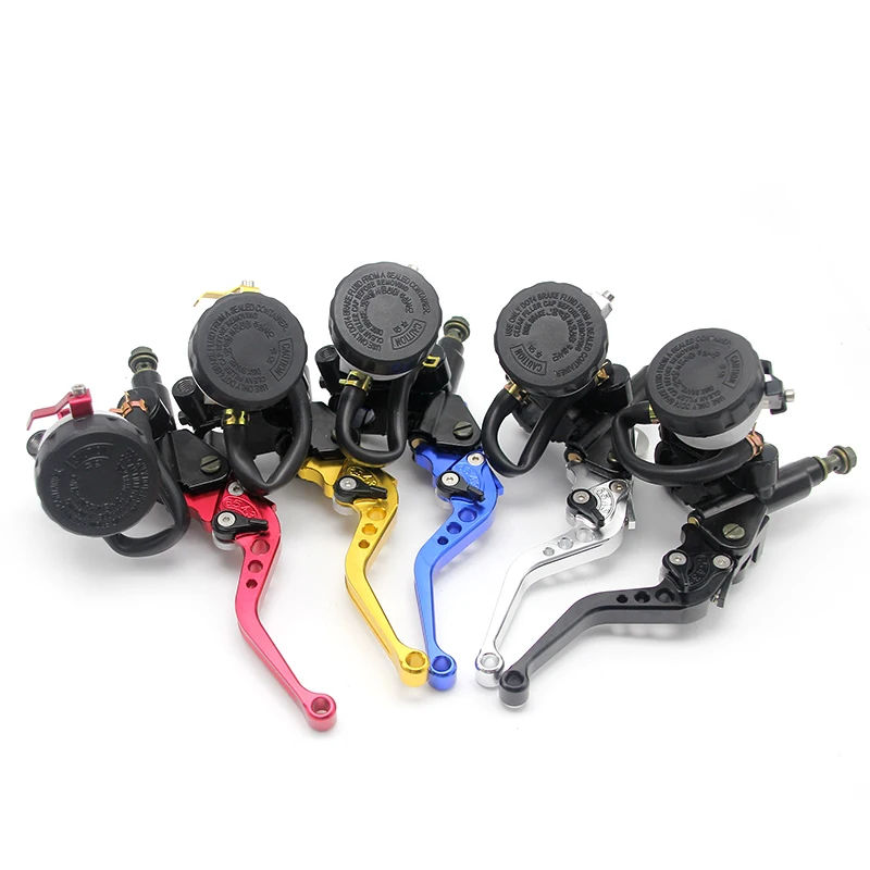 Alconstar- 7/8" 22mm Motorcycle Clutch Brake Master Cylinder Reservoir Levers Kit Fluid Reservoir Set For Honda For Kawasaki KLX