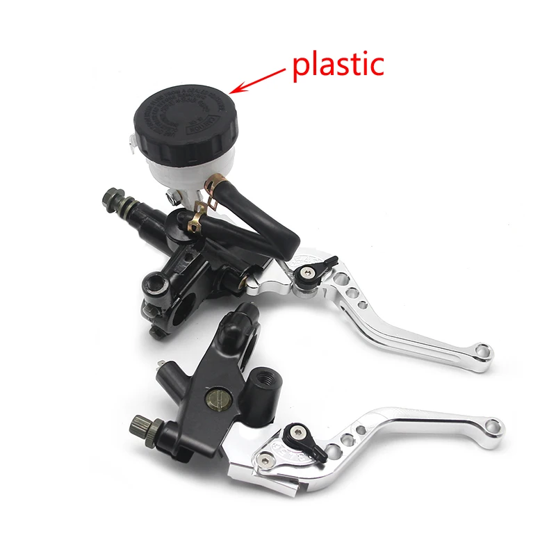 Alconstar- 7/8" 22mm Motorcycle Clutch Brake Master Cylinder Reservoir Levers Kit Fluid Reservoir Set For Honda For Kawasaki KLX