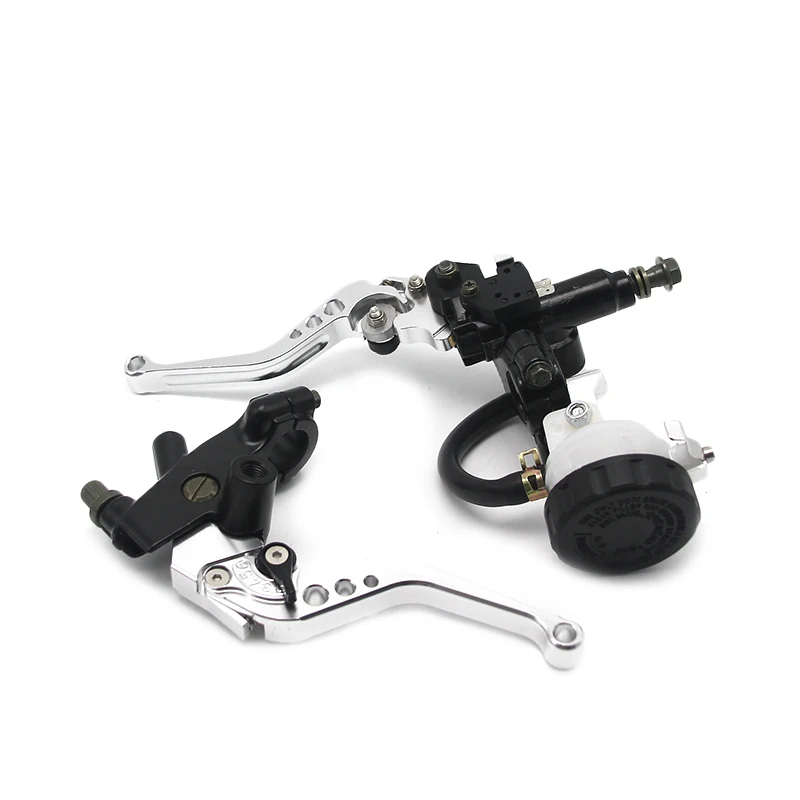 Alconstar- 7/8" 22mm Motorcycle Clutch Brake Master Cylinder Reservoir Levers Kit Fluid Reservoir Set For Honda For Kawasaki KLX