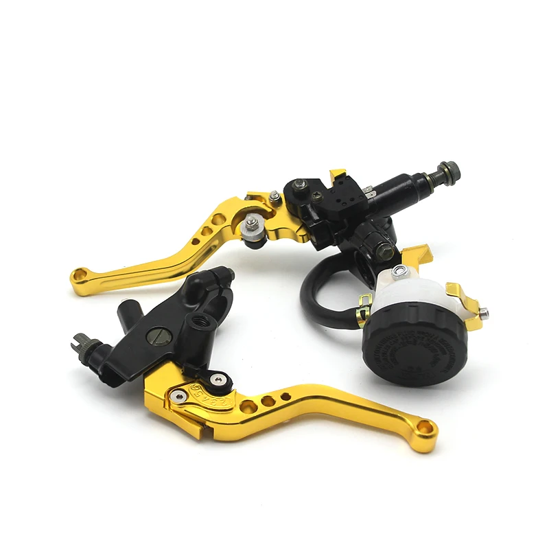 Alconstar- 7/8" 22mm Motorcycle Clutch Brake Master Cylinder Reservoir Levers Kit Fluid Reservoir Set For Honda For Kawasaki KLX