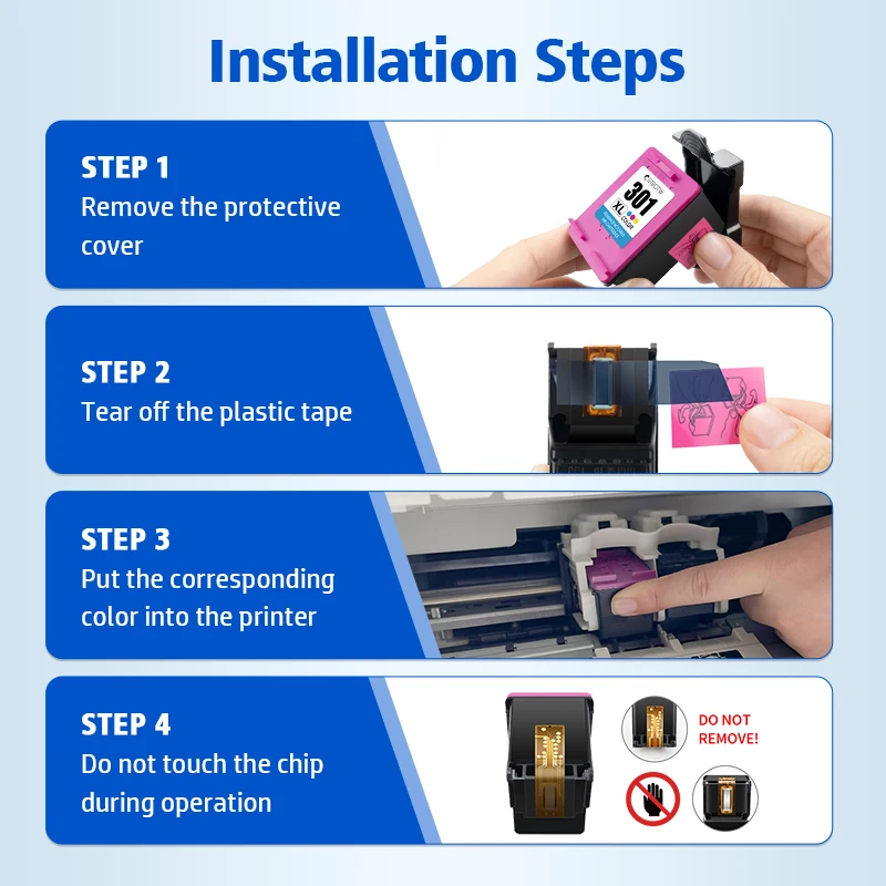 301XL Compatible Ink Cartridge For HP301 HP 301 XL Envy 5530 Deskjet 4500 4501 4502 4503 4504 4505 4507 4508 Printer